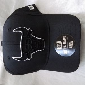 NBA Chicago Bulls Ultra Game Hat / Cap Black Snapback Adjustable NEW